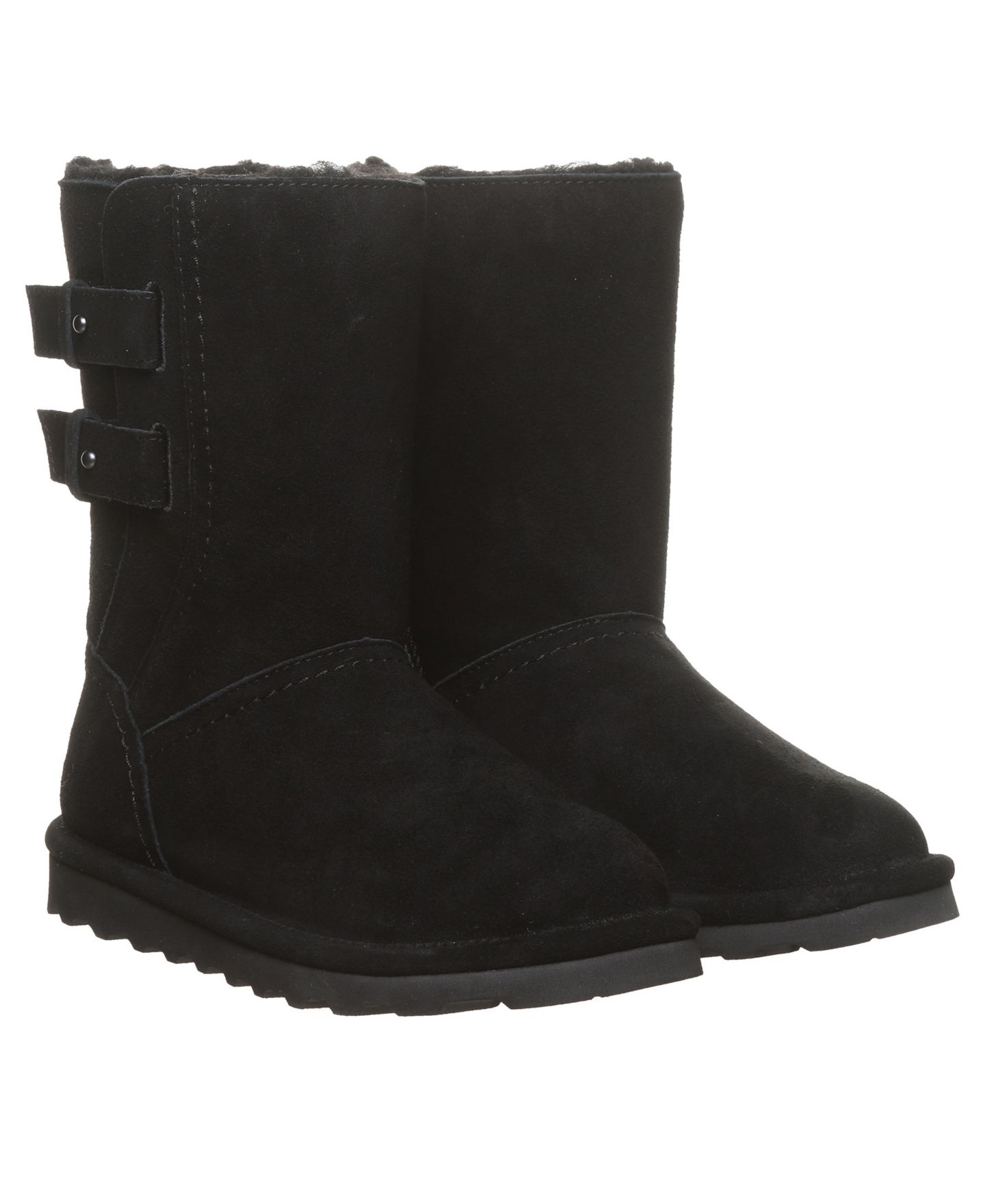 Женские ботинки BEARPAW Aurelia Suede Winter Round Toe, цвет: Чёрный — фото 6