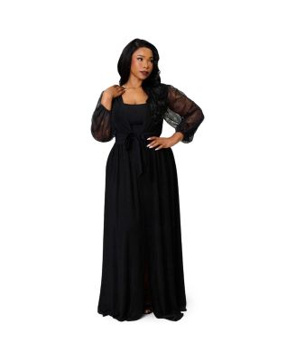 Plus Size Billow Long Sleeved Hollywood Duster