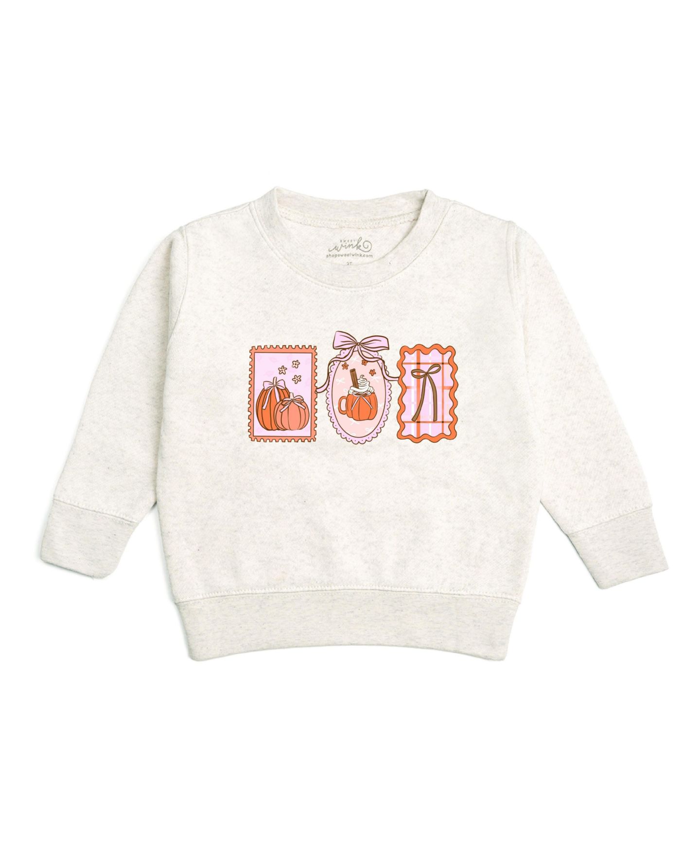 Толстовка Sweet Wink Pumpkin Cameo для девочек, цвет: Натуральный меланжевый — фото 1