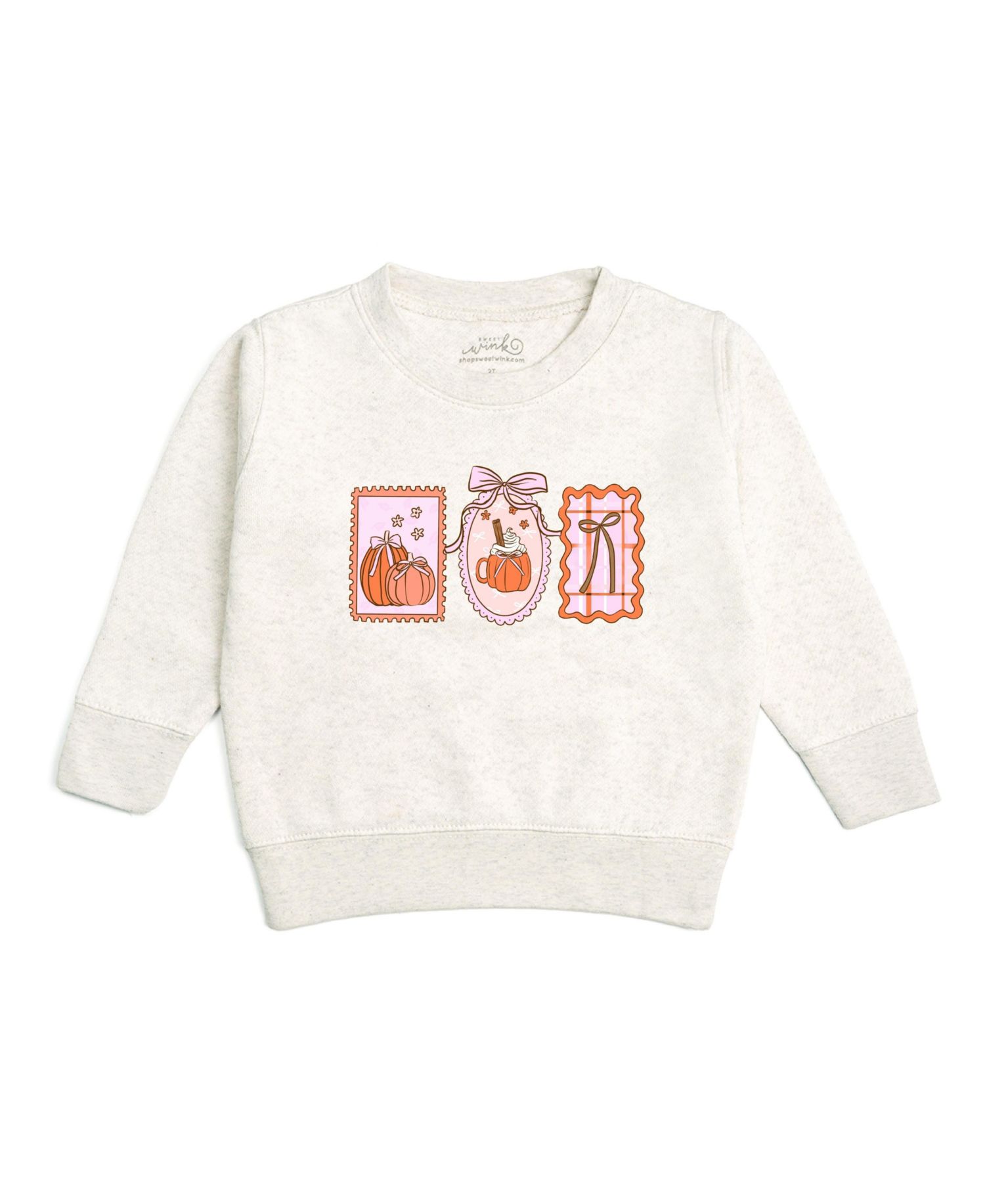 Big Girls Pumpkin Cameo Sweatshirt
