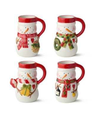 Snowman Delight Mugs, Set of 4