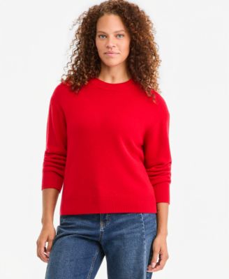 Women's 100% Cashmere Crewneck Relaxed-Fit Sweater