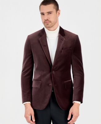 Men's Modern-Fit Velvet Blazer