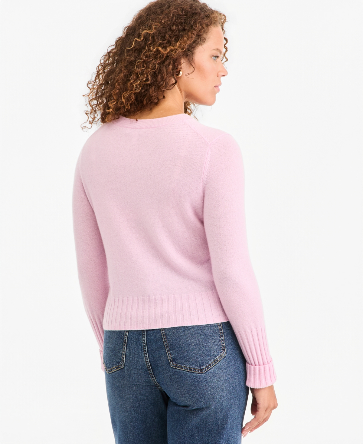 On 34th Women's Cashmere Crewneck Shrunken Pullover Sweater, Macy's Exclusive