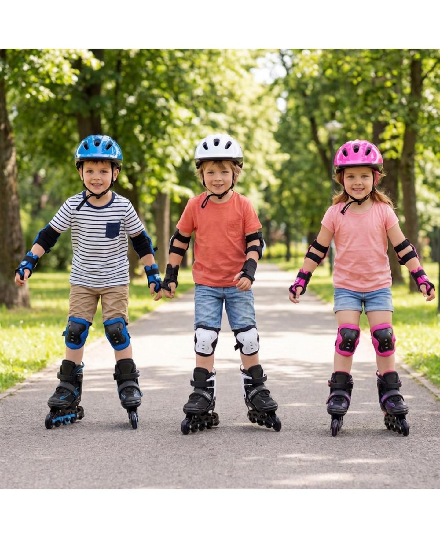 Детские игрушки HONGGE Adjustable Kids Inline Skates, US 10C-13C, Triple Safety Closure, Illuminating Wheels, Ages 5-7, цвет: Чёрный / Синий — фото 2