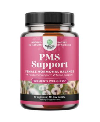 PMS Support Supplement for Women - Hormone Balance with DIM, Chasteberry, Black Cohosh & Ashwagandha - Period Cramps, Bloating & Mood Support - 60 Ct