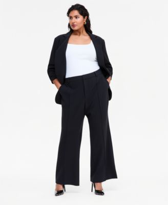Plus Size High-Waist Bootcut Pants