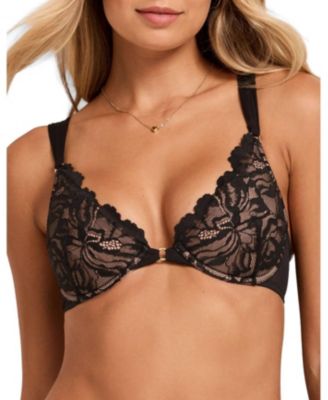 Marieprune Lace Push Up Plunge Bra