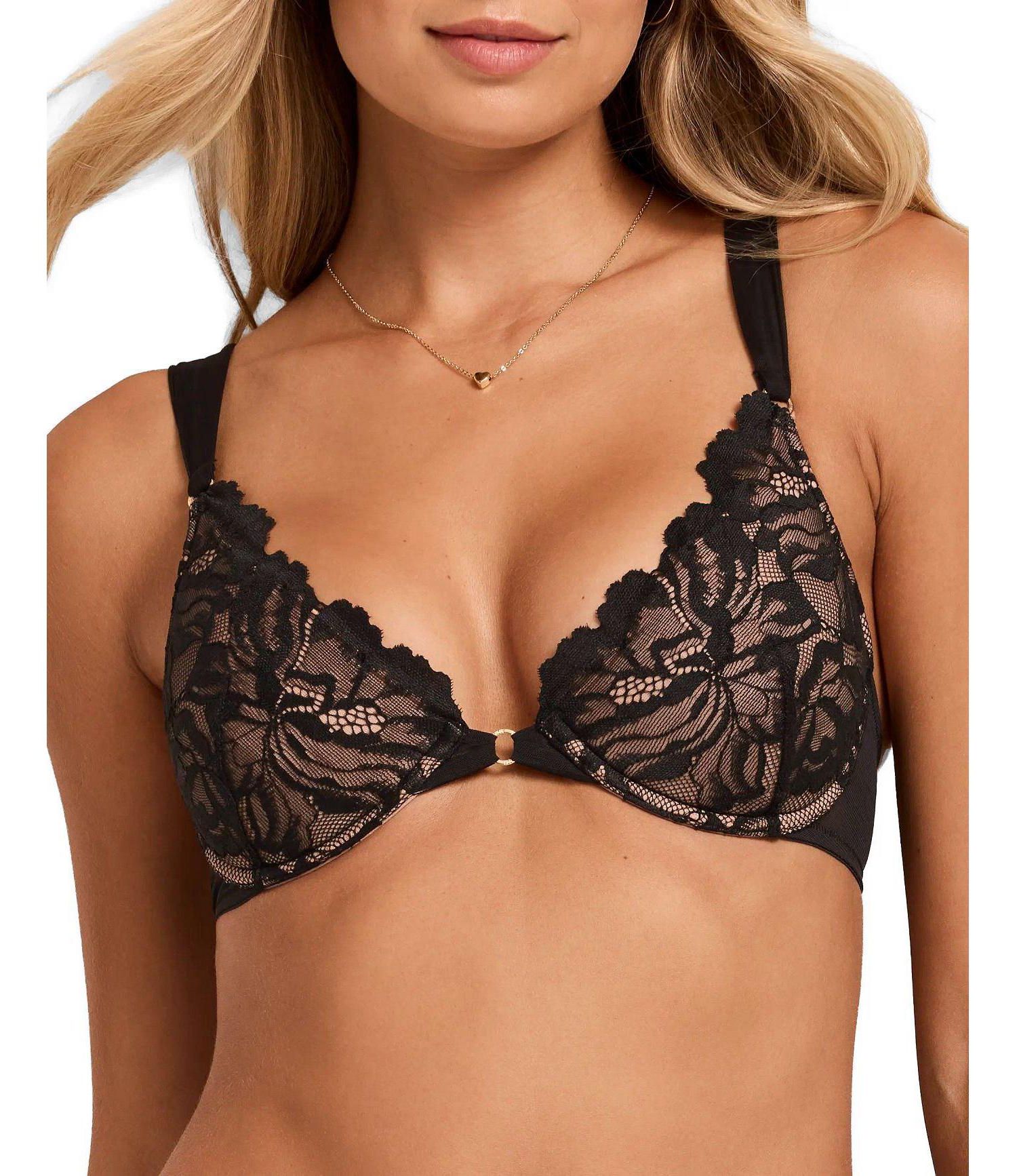 Marieprune Lace Push Up Plunge Bra