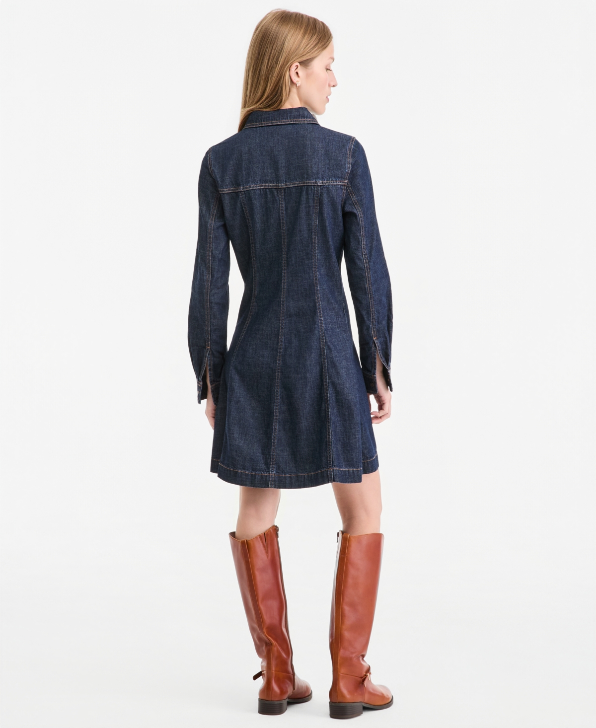 On 34th Women's Denim Long-Sleeve Mini Dress, Macy's Exclusive