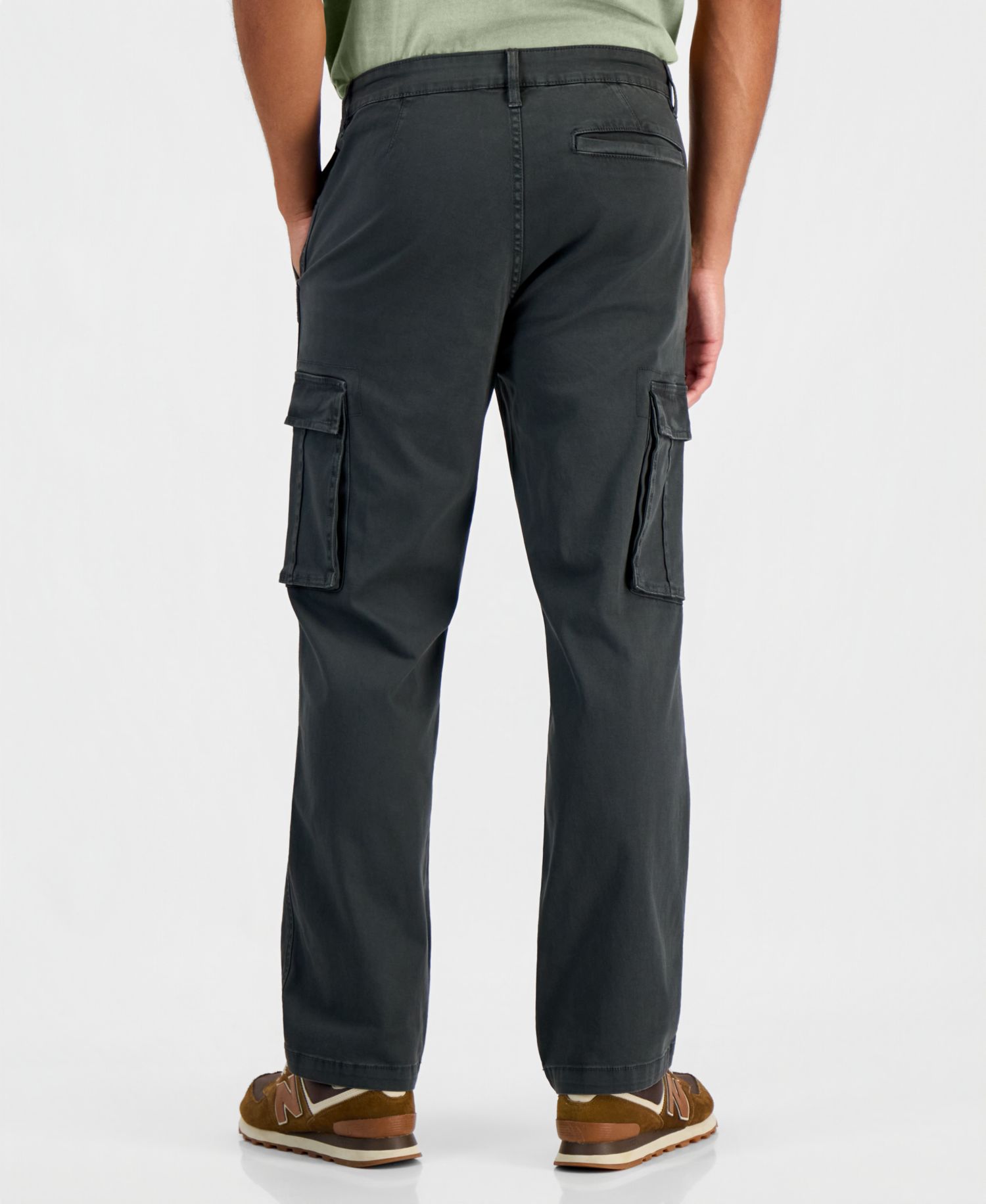 Men's Pleated Straight-Fit Cargo Pants
