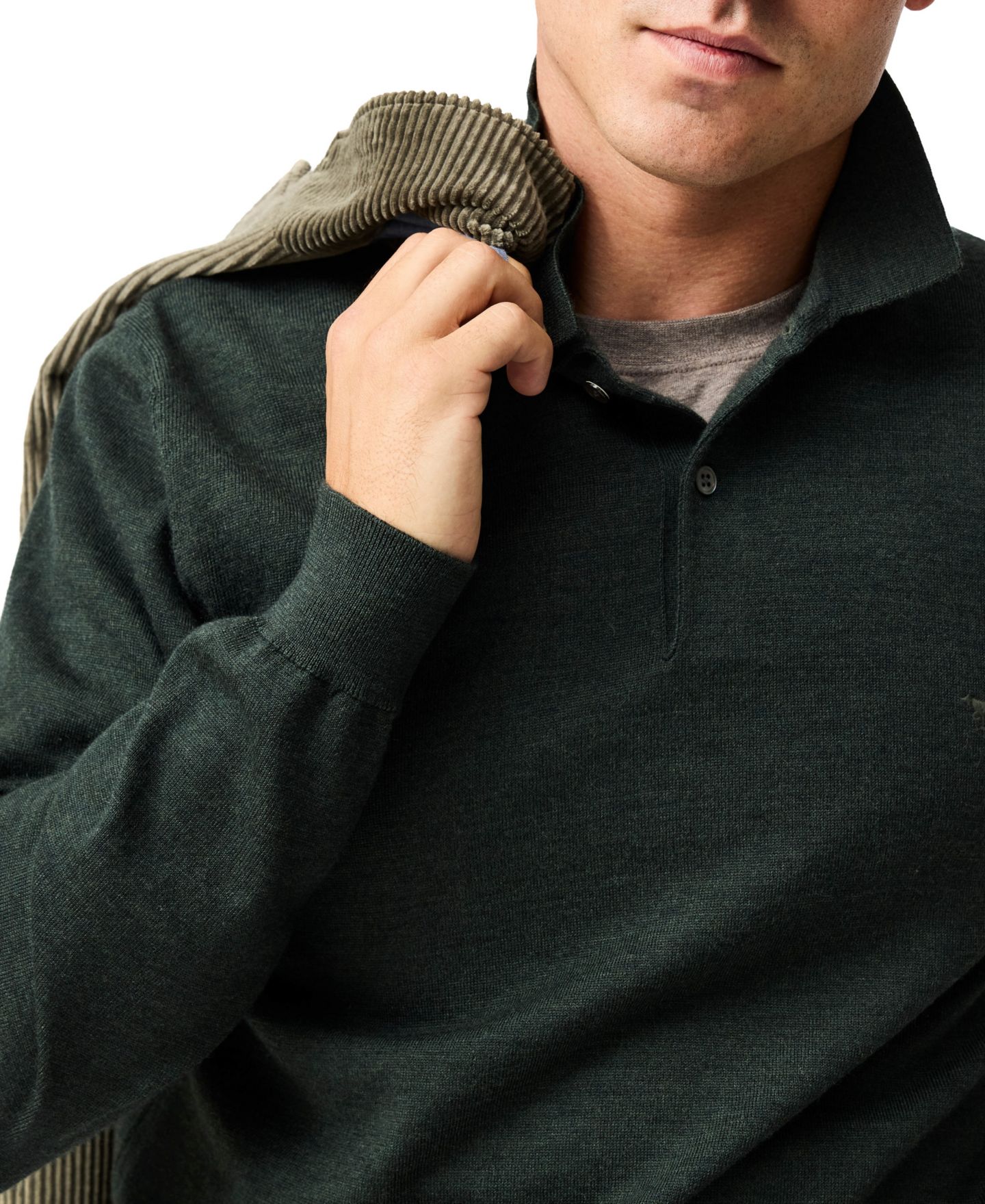 Мужской свитер Rodd & Gunn Way Spur Cotton Knit, цвет: Oakmoss — фото 2