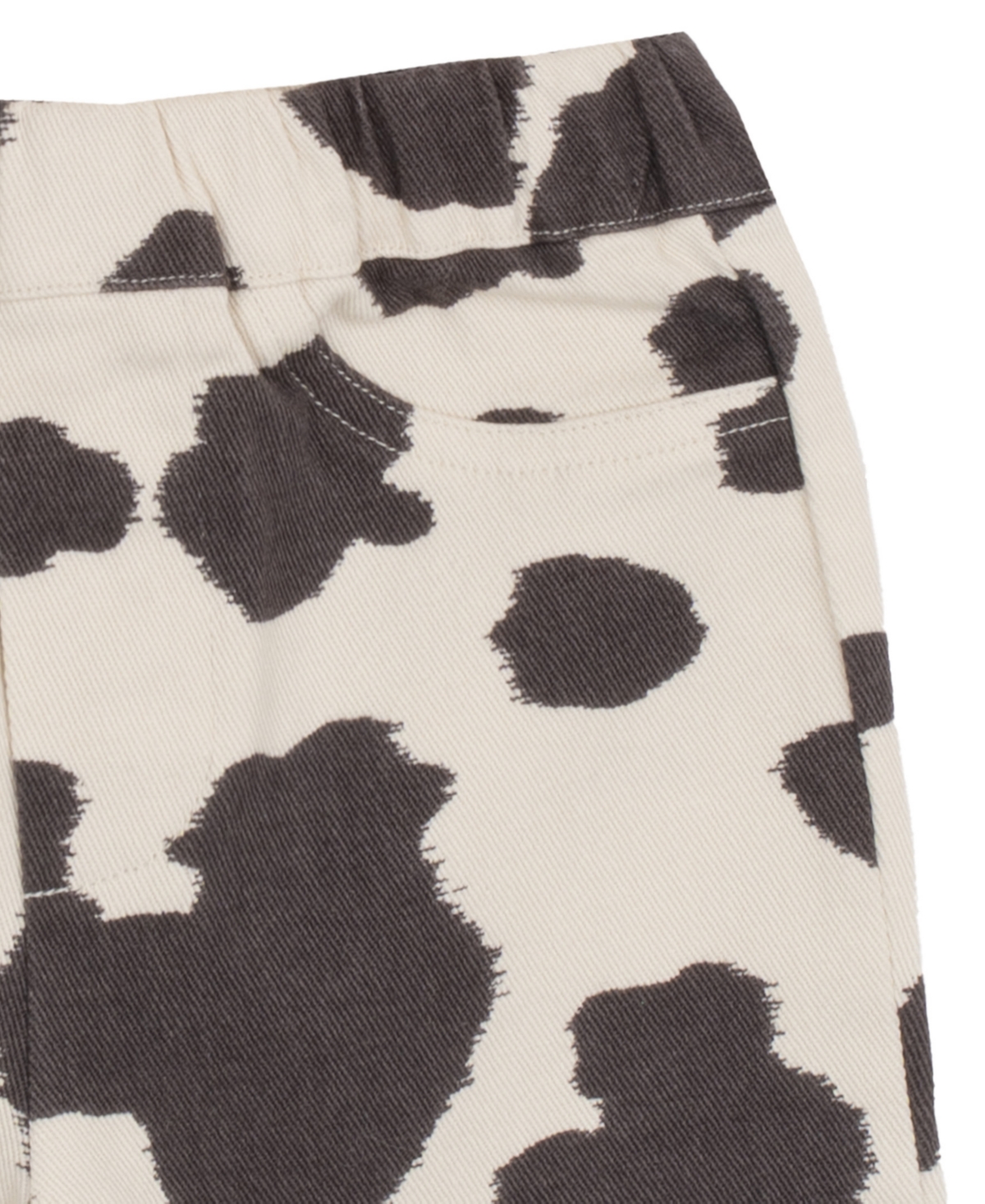 Rare Editions Baby Girls' Ivory Top with Cow Print Pants, 2-Piece Set