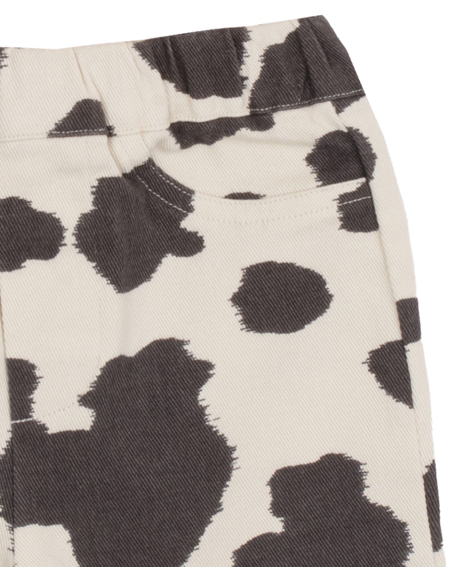 Baby Girls' Short-Sleeve Top and Cow Print Pants, 2-Piece Set
