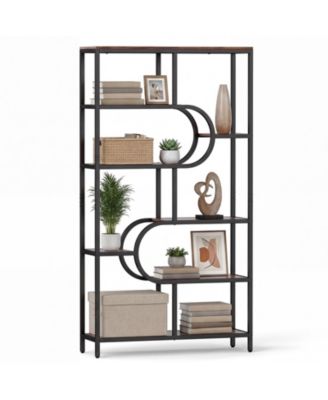 5-Tier Bookshelf Tall Etagere Bookcase with Open Storage Shelves