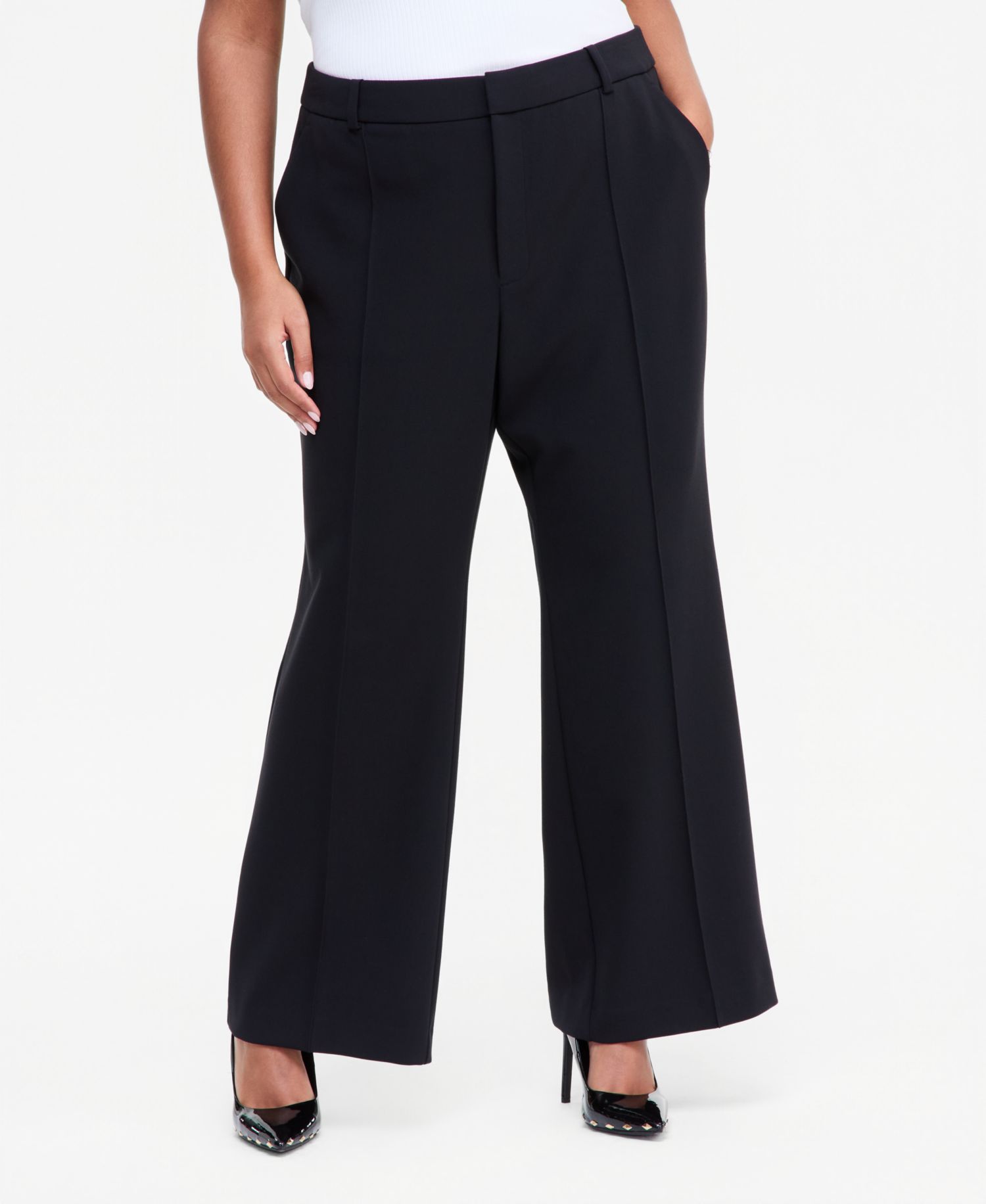 Plus Size High-Waist Bootcut Pants