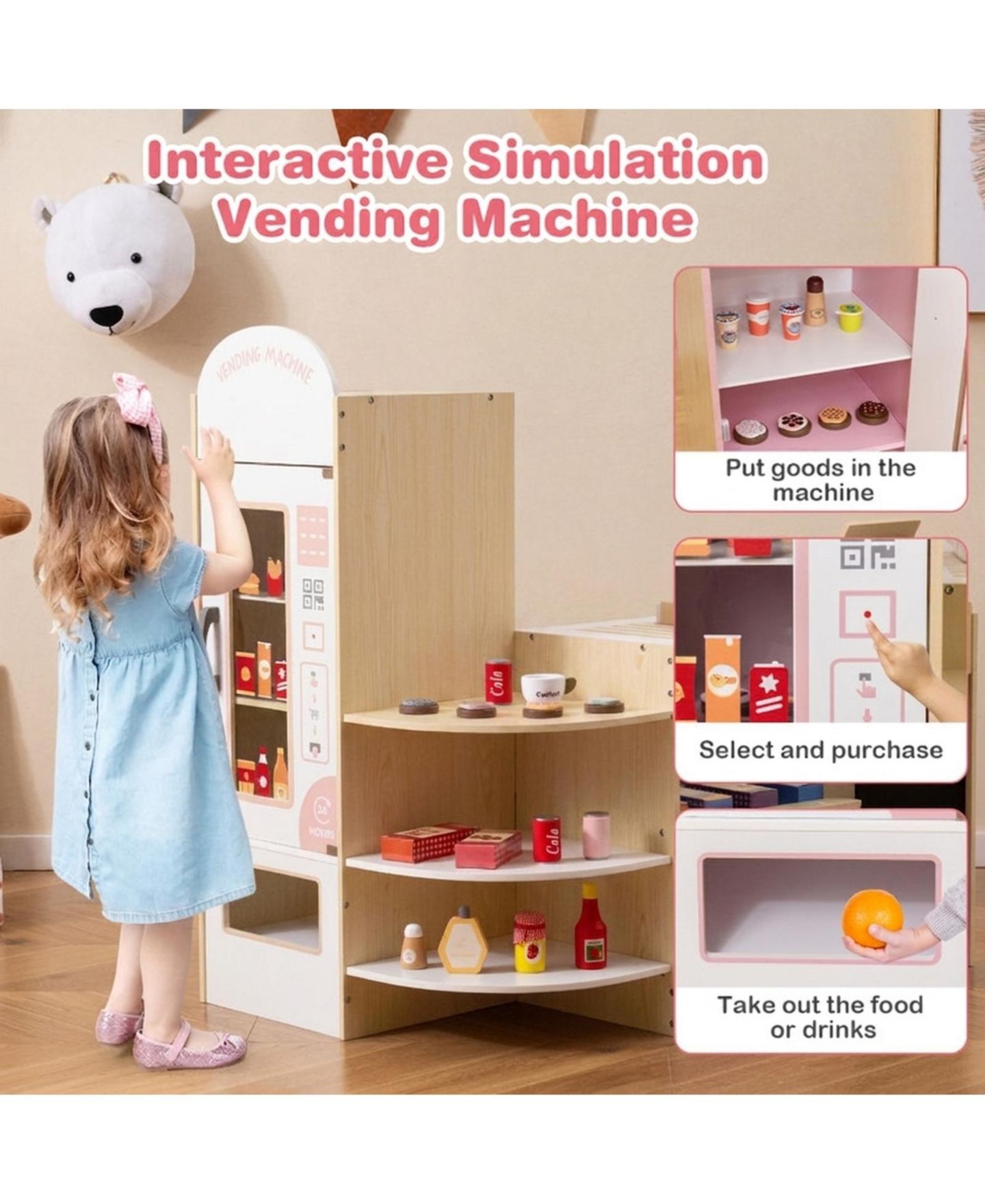 Детский игровой набор SUGIFT Kids Grocery Store Playset with Cash Register and Pos Machine, цвет: Серый — фото 7
