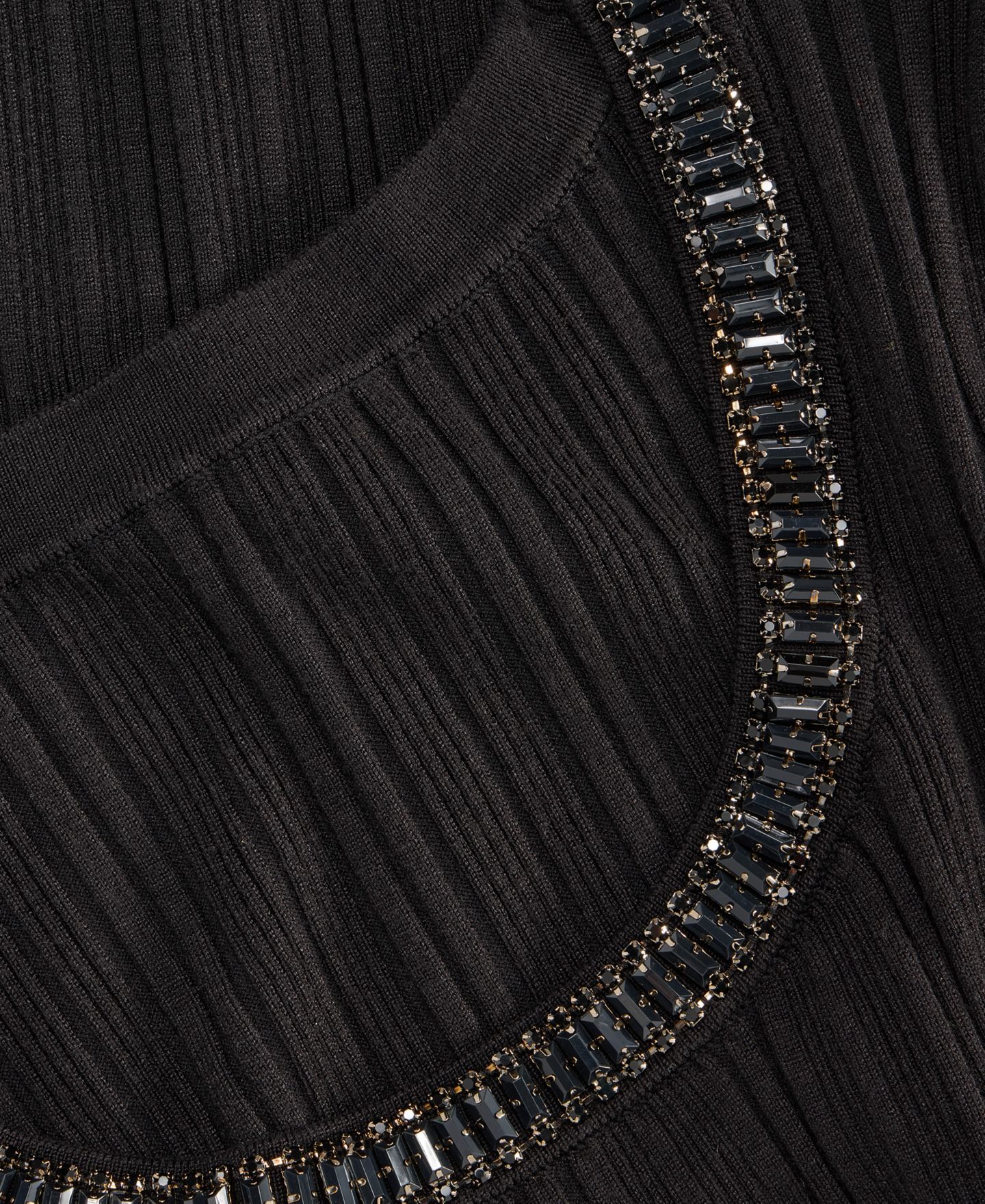 Женский свитер I.N.C. International Concepts Embellished Scoop Neck Ribbed, цвет: Глубокий чёрный — фото 4
