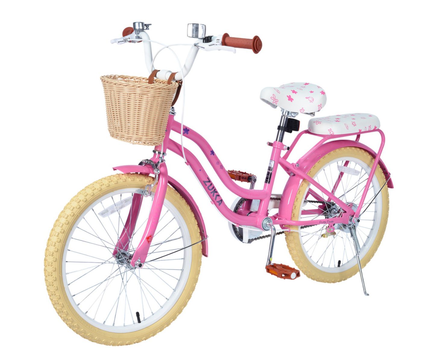 Детская игрушка ECHTPeak 20 Inch Girls' Bike, Single-Speed with Adjustable Seat and Rear Basket, 7–10 лет, цвет: Розовый — фото 2