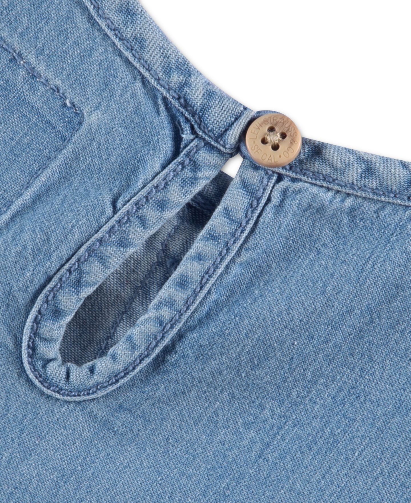 Платья Levi's Short-Sleeve Bubble with Diaper cover, 2-Piece Set для девочек-малышей, цвет: Синий — фото 4