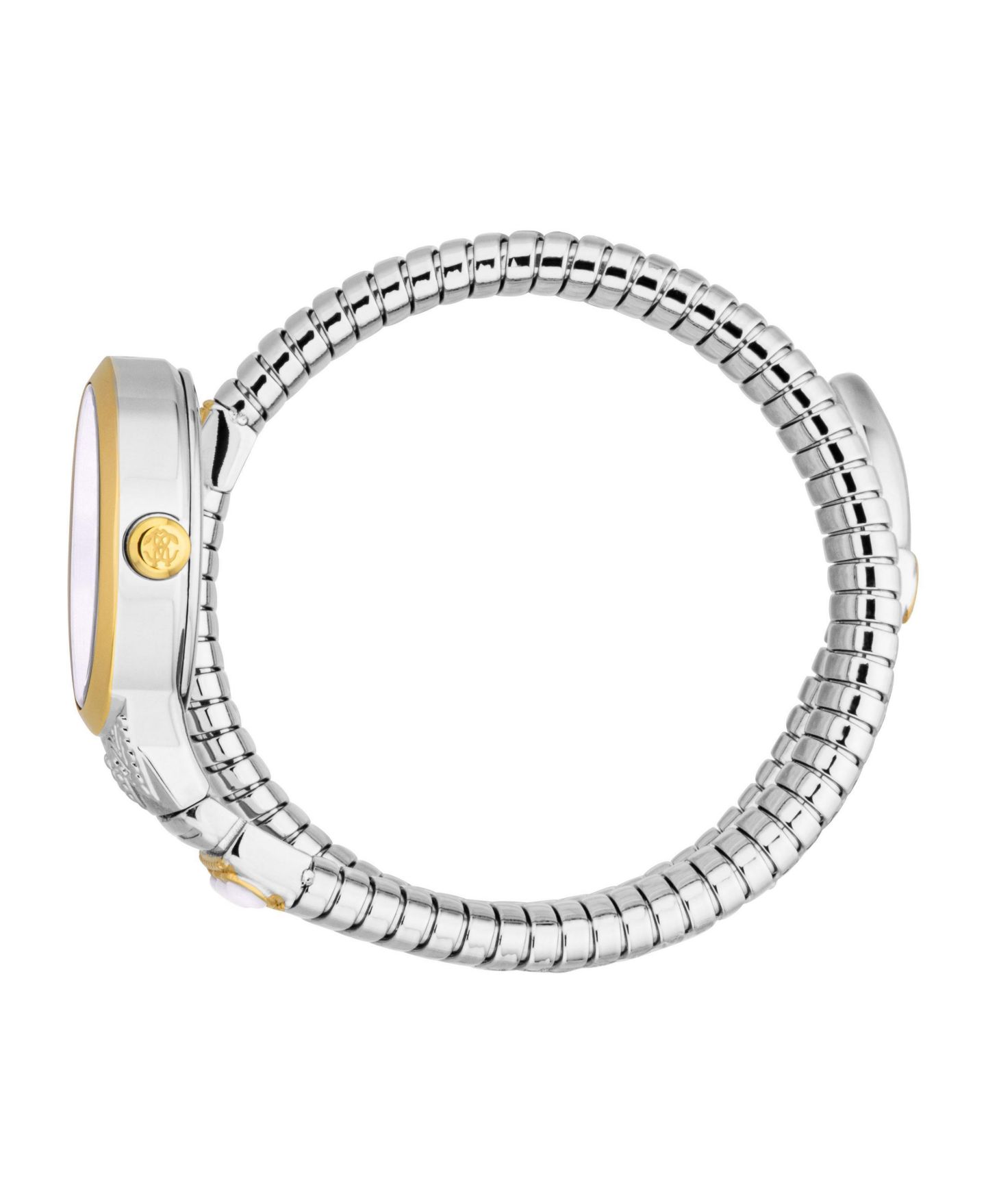 Женские часы Roberto Cavalli Serpente Ornato Quartz Two Tone Stainless Steel Bracelet Watch, цвет: Серебряный — фото 3