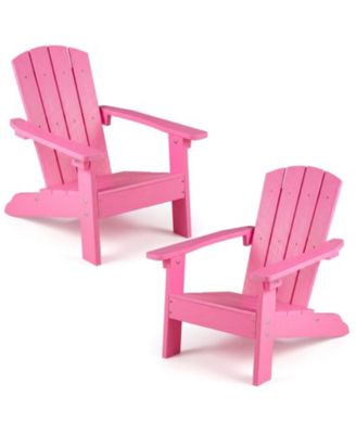 Set of 2 Kids Adirondack Chairs with High Backrest and Armrests
