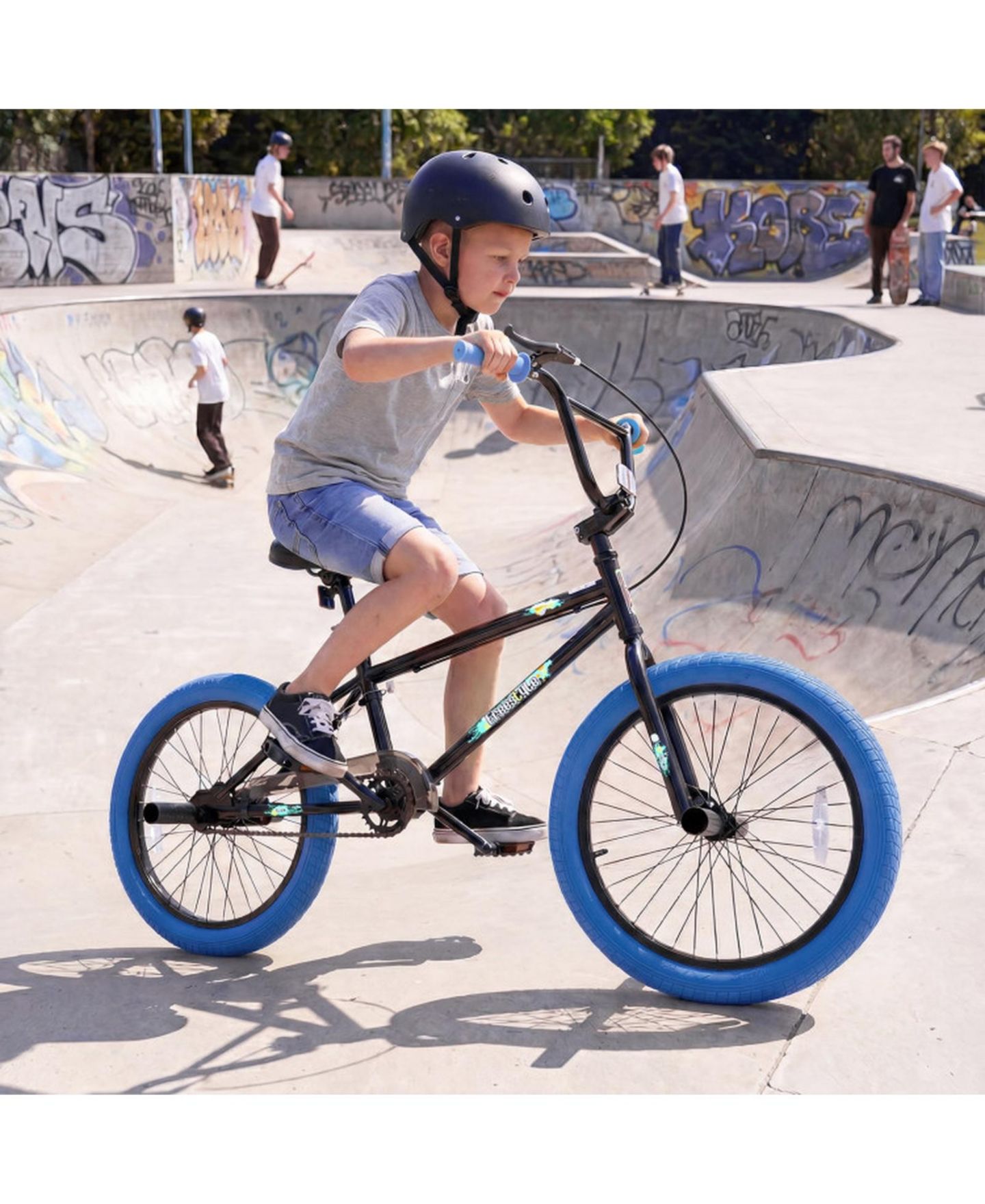 Детская игрушка SUGIFT 20" Trick Bicycle with 360-Degree Steering, Carbon Steel Frame, 7" Adjustable Seat, Ages 8-12, цвет: Тёмно-синий — фото 8