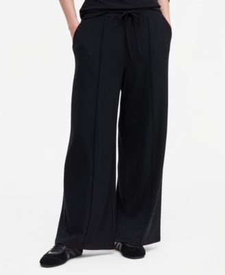 Women's Rib-Knit Wide-Leg Pull-On Pants