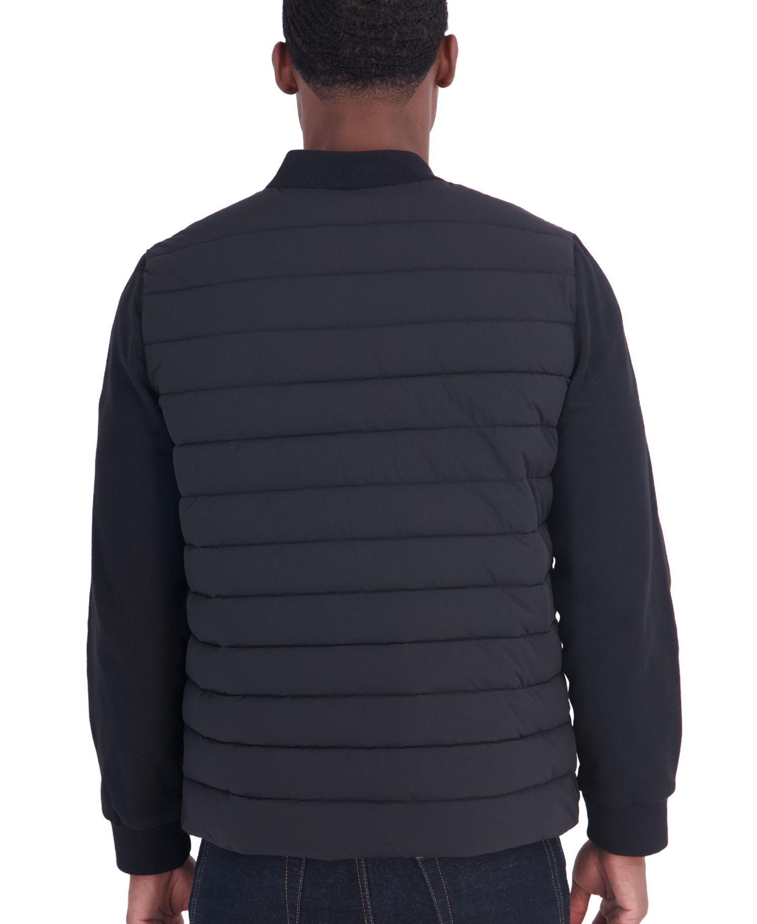 Men's Mixed Media Puffer Regular-Fit Jacket