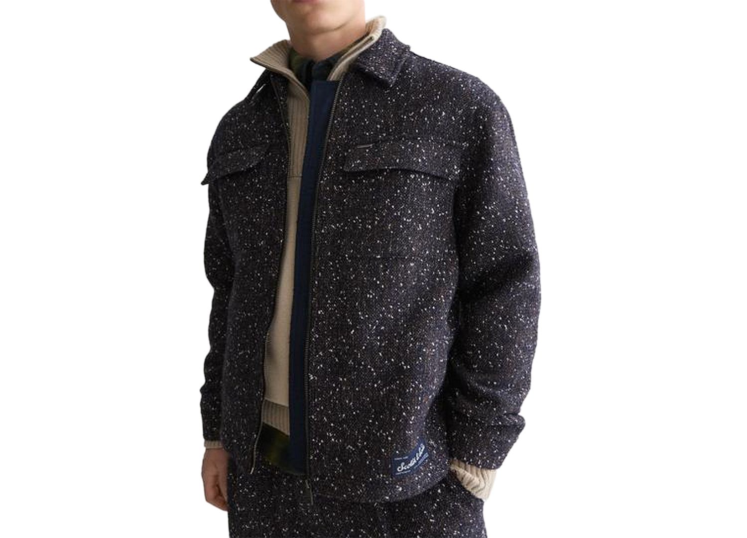 Men's Tailored Wool-Blend Tweed Jacket