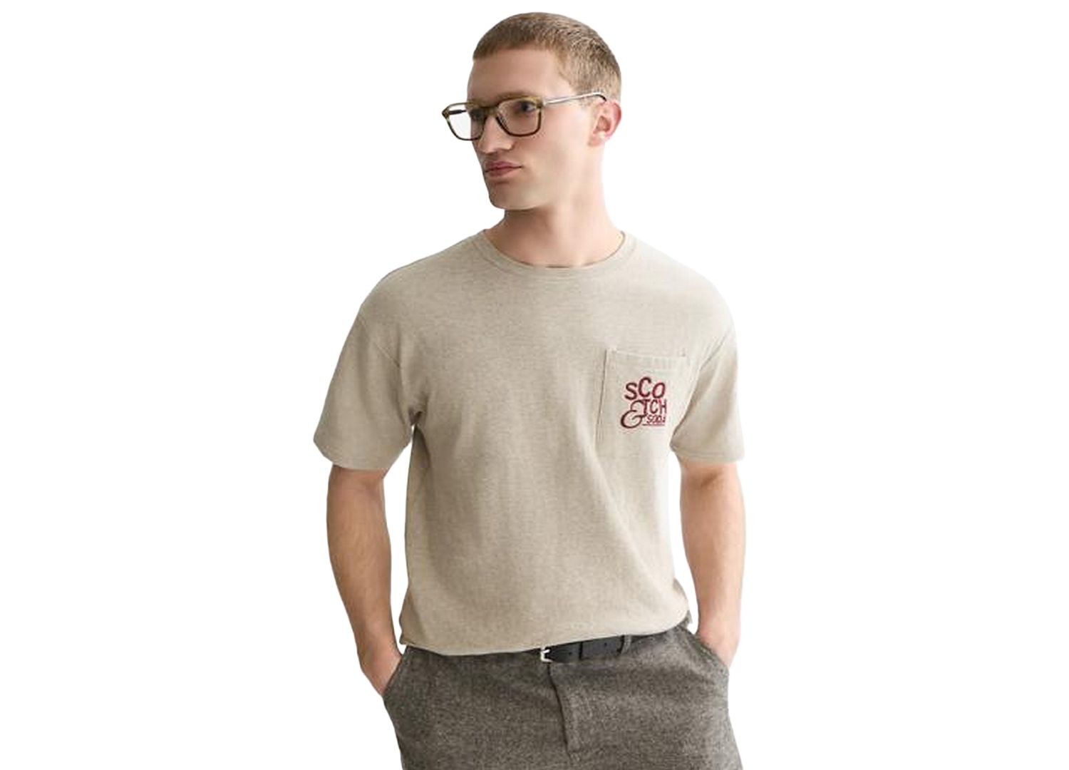Men's Bonded Chest Pocket Artwork Crewneck T-Shirt