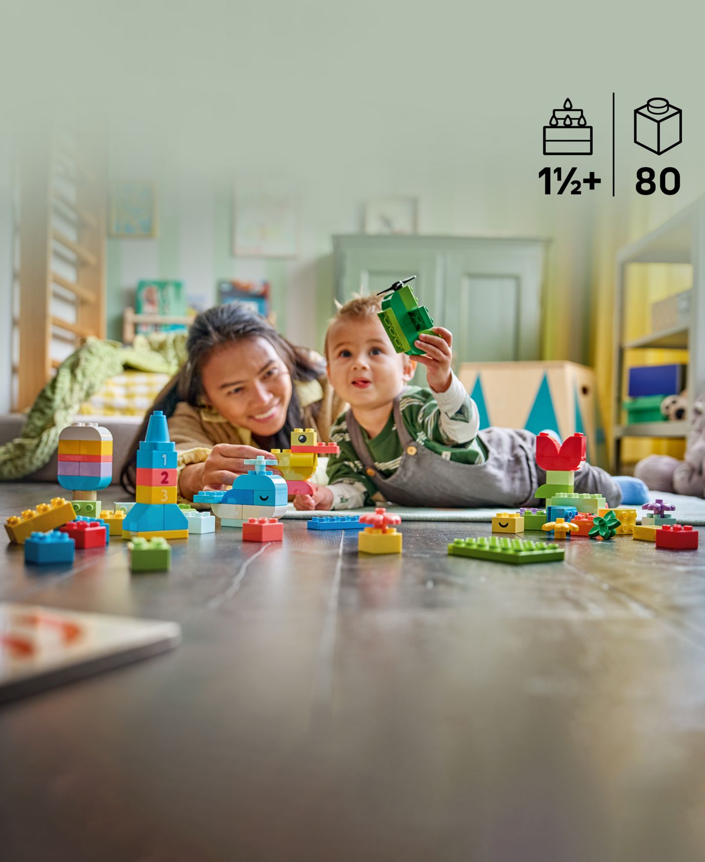 Детские конструкторы LEGO® Duplo Classic Colorful Creative Box 10479, 80 Pieces — фото 5