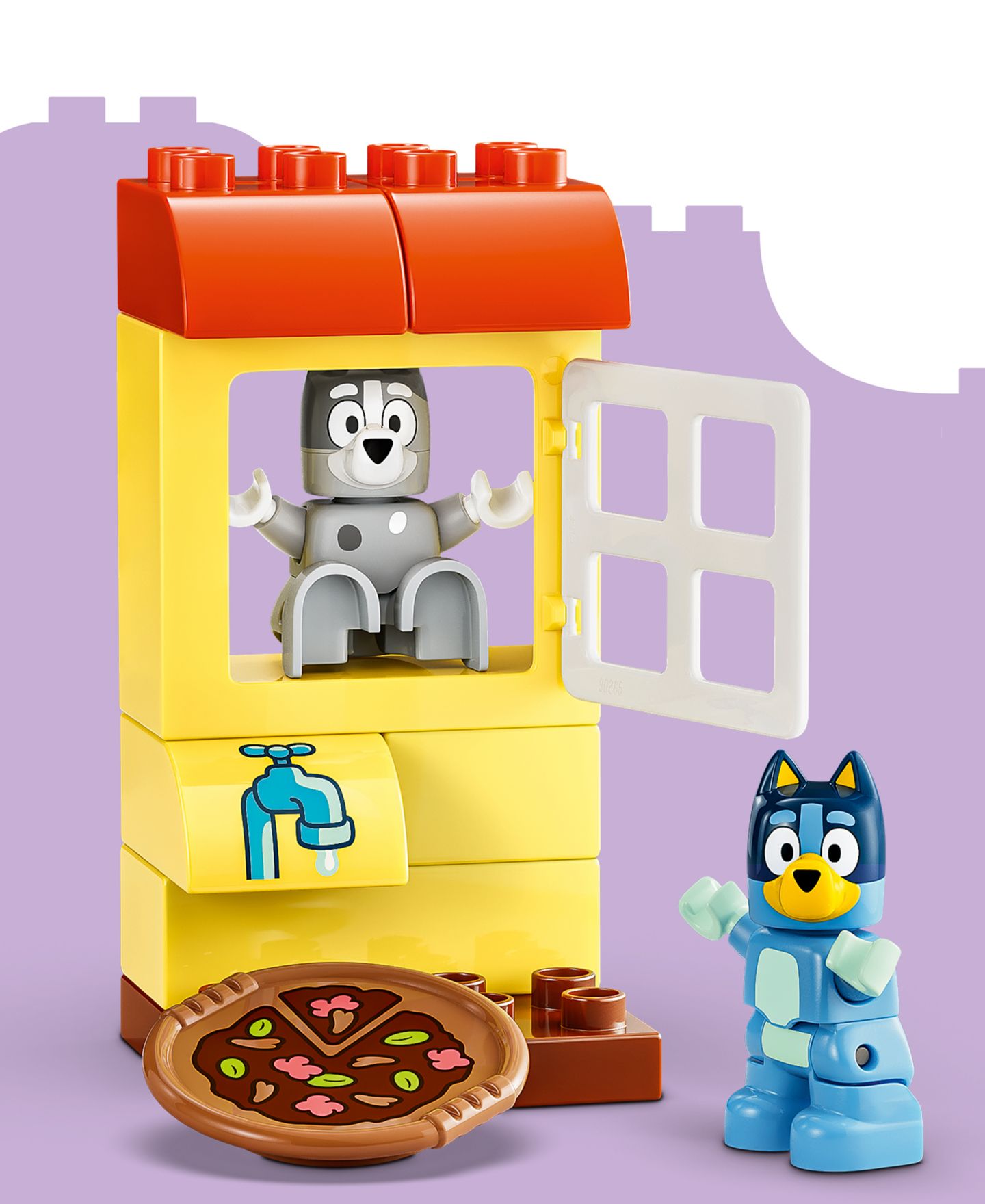 Детские конструкторы LEGO® Duplo Bluey Pizza Girls with Muffin and Bluey 10469, 44 Pieces — фото 5