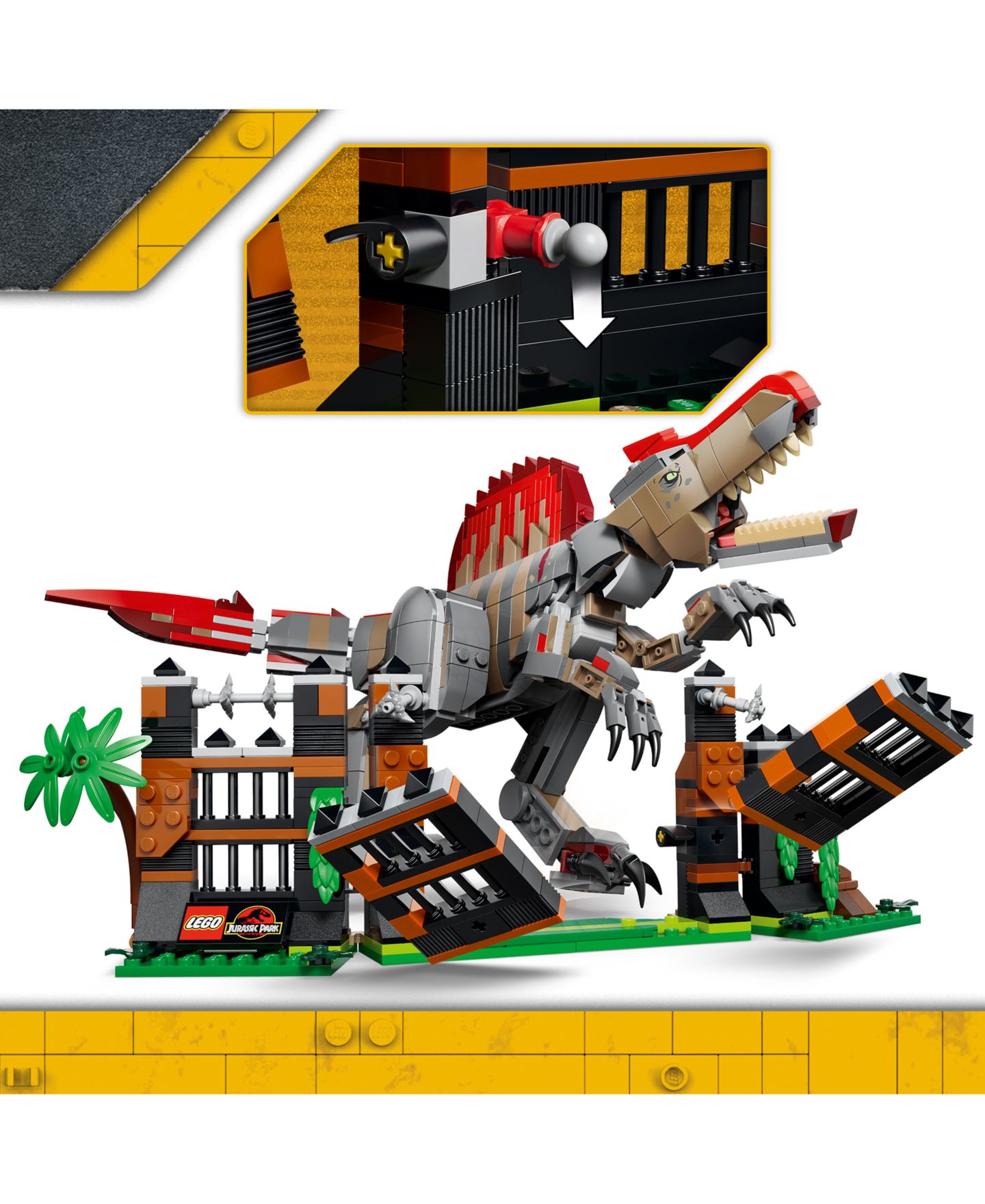 Детские конструкторы LEGO® Jurassic World Spinosaurus Dinosaur Escape 77982, 820 Pieces — фото 2