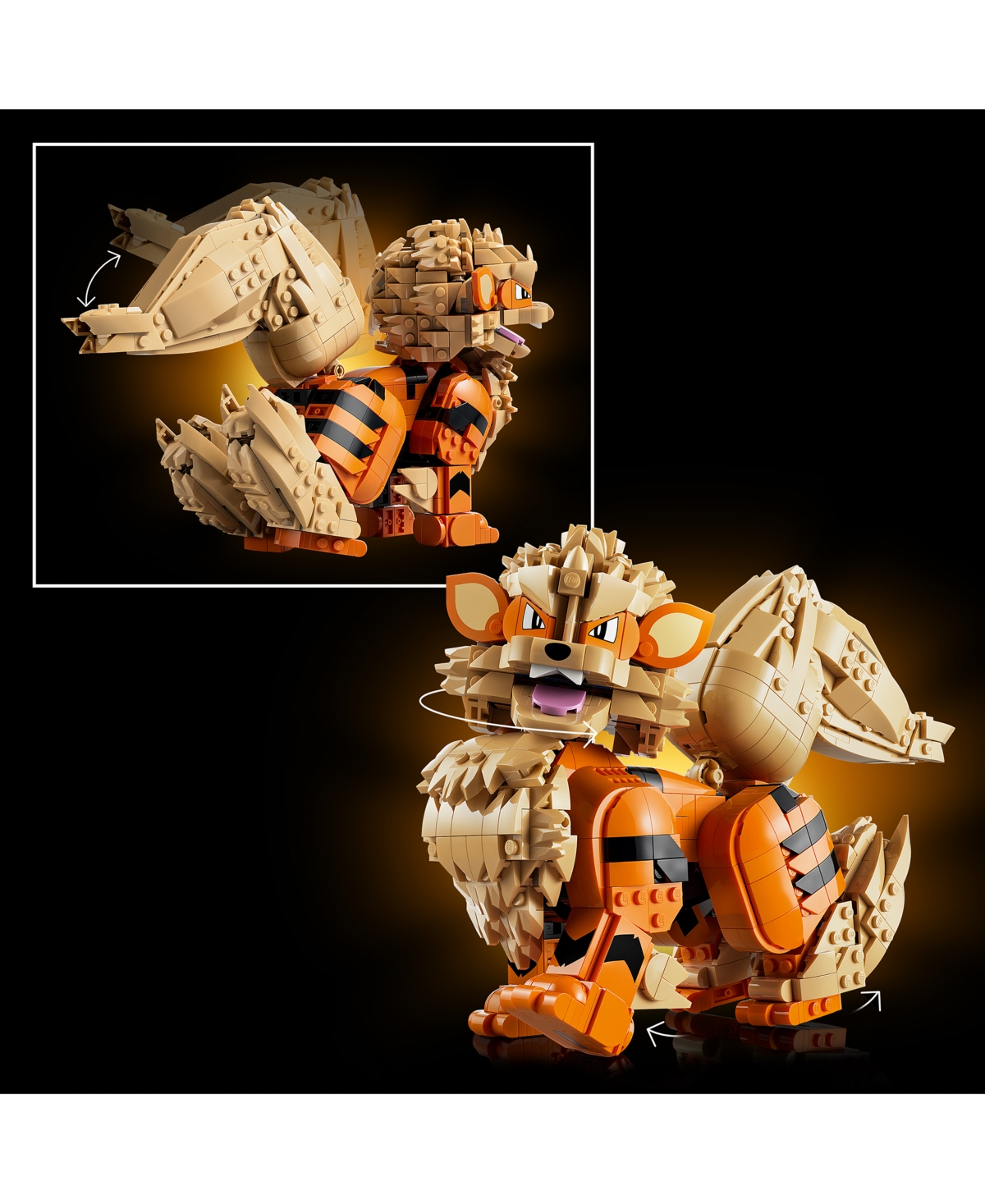 Lego Pokemon Arcanine Building Set 72160, 1190 Pieces