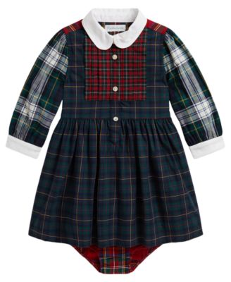 Baby Girls' Plaid Cotton Poplin Fun Shirtdress and Bloomer, 2-Piece Set