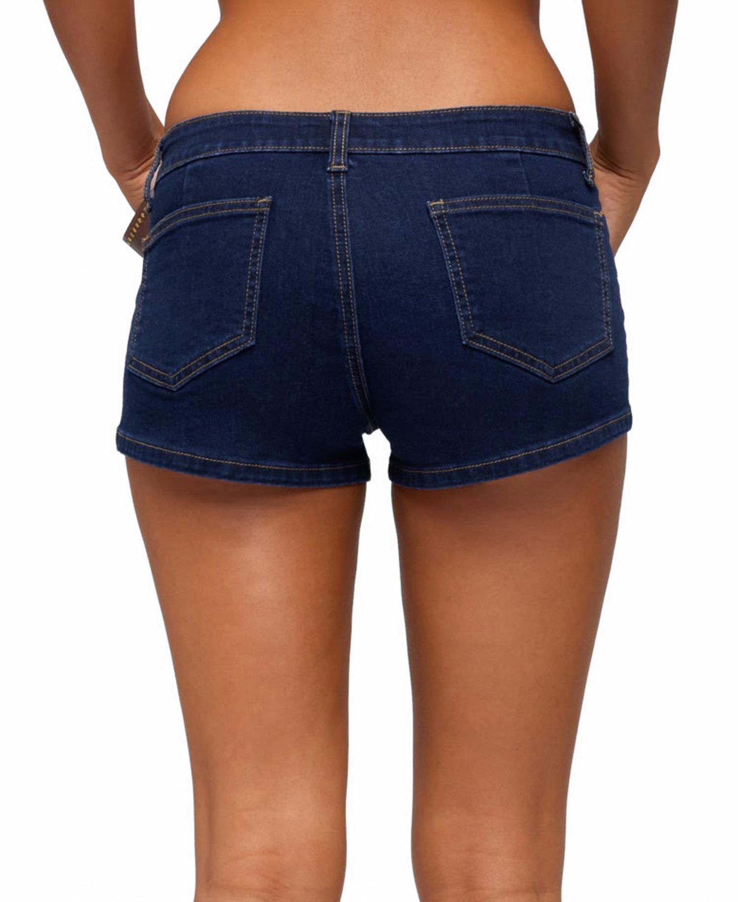 Womens Alita Low Rise Denim Micro Shorts