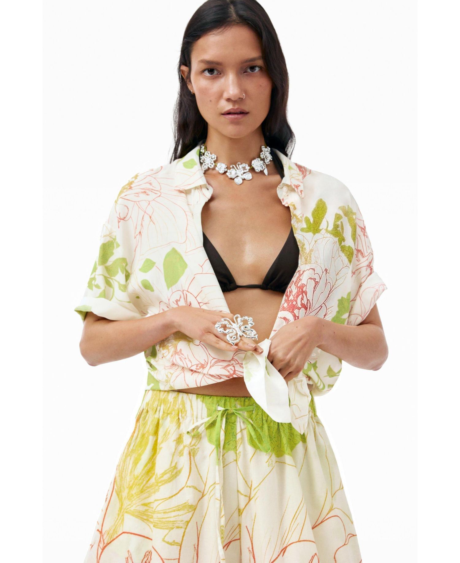 Women's Floral-Print Pull-On Balloon Pants