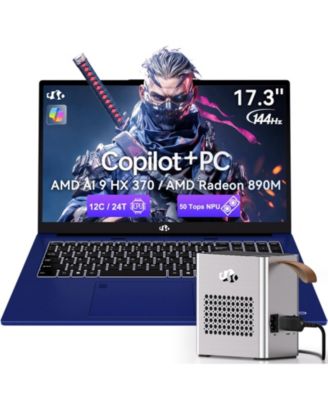 17.3" AI Laptop with 64GB RAM, eGPU RX 7600M XT, Video Editing