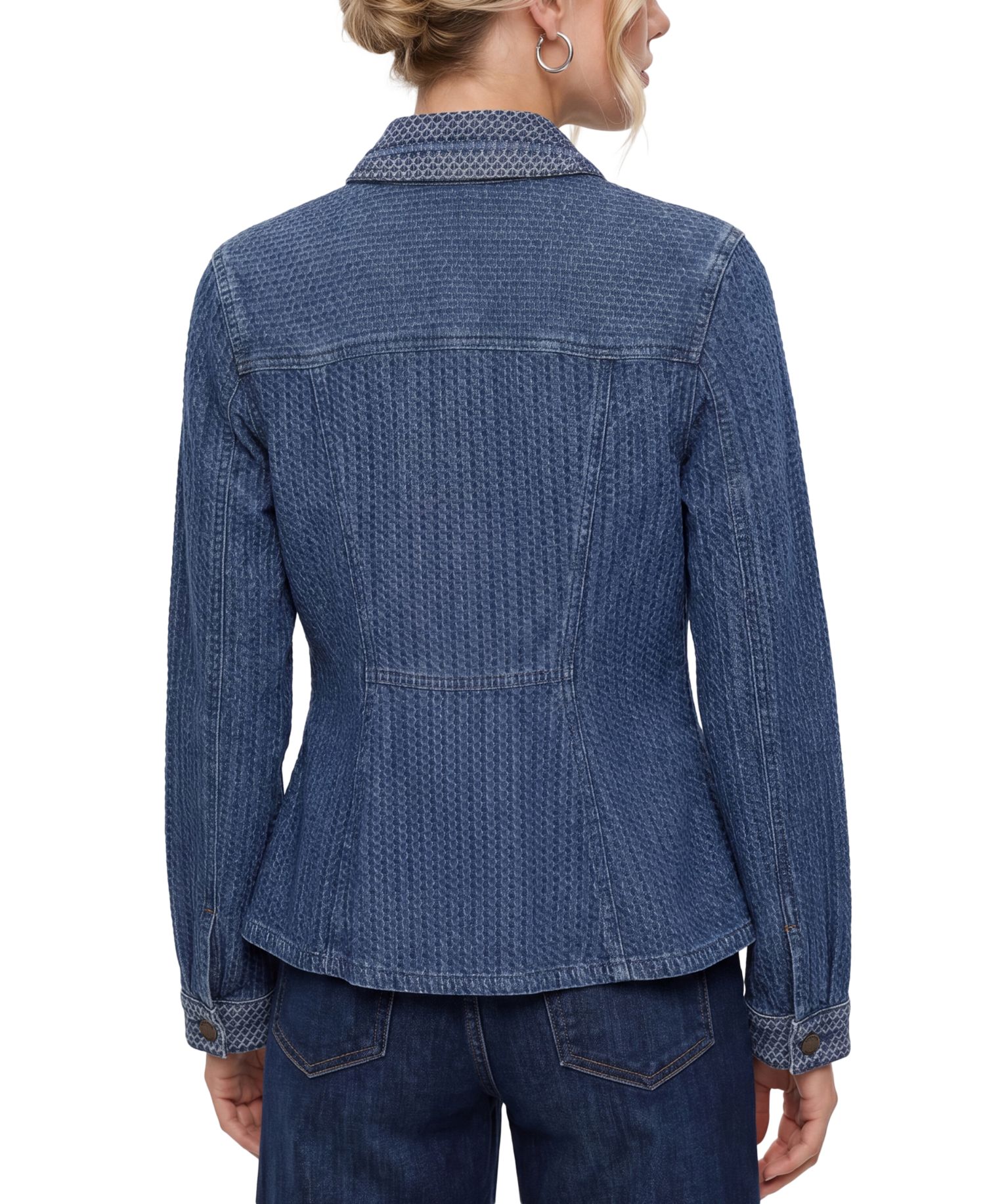 Petite Fit and Flare Trucker Denim Jacket