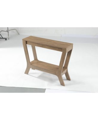 41" Console Table with Storage Shelves and Curved Frame