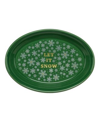 Jade Snowflakes Let it Snow Serving Platter