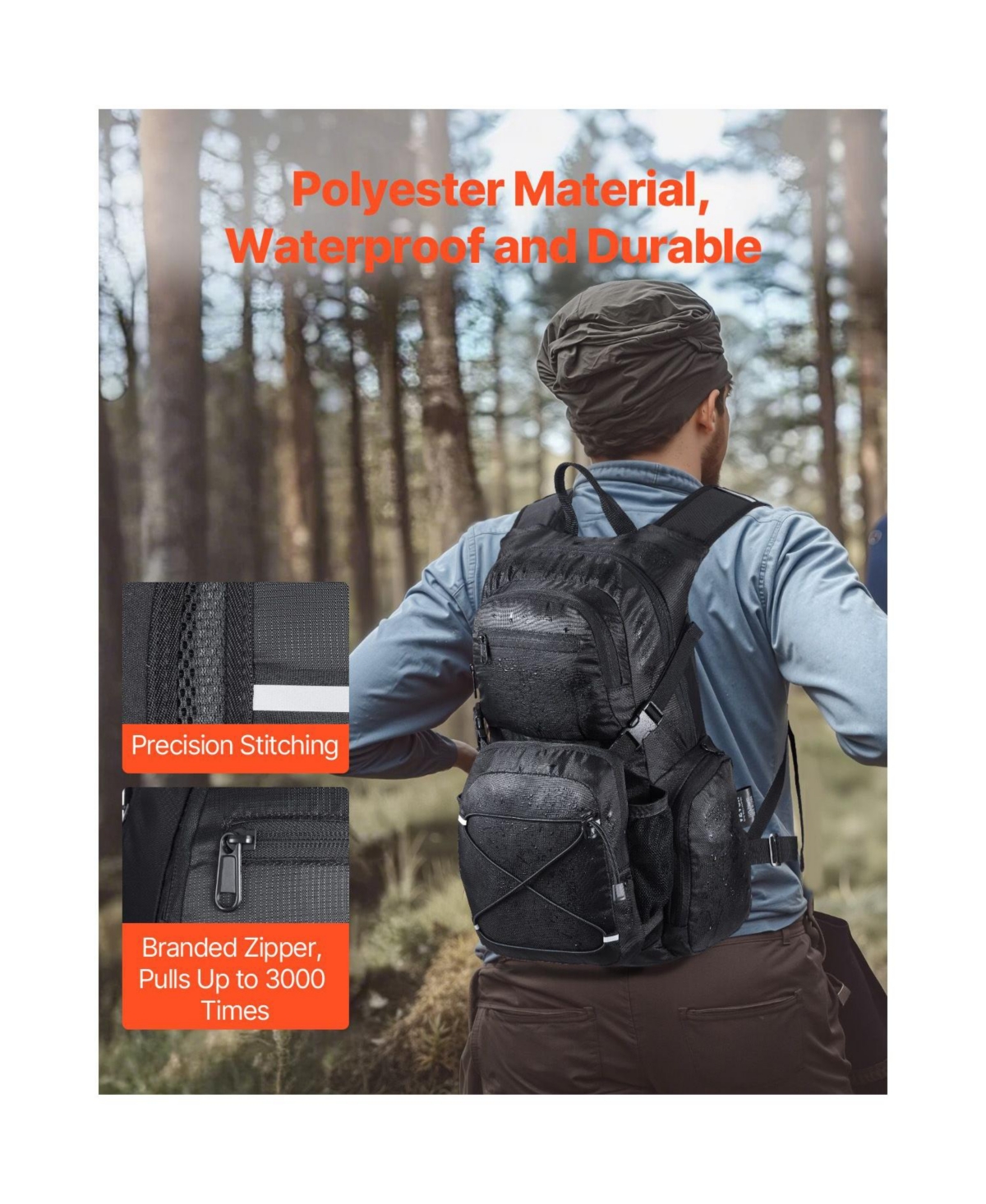 Hikeen Hydration Backpack, 25L Insulated Hydration Pack Backpack with 2L Tpu Water Bladder, Hiking Water Backpack with Storage for Men Women