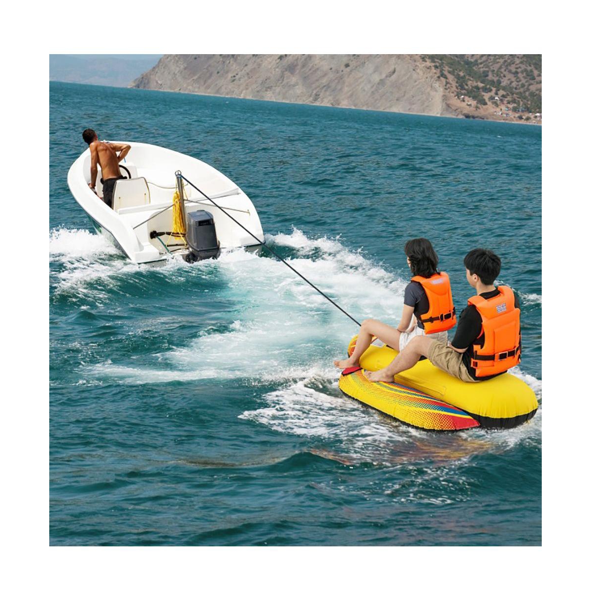 Hikeen 1 or 2 Person Inflatable Towable Tube Banana Boat for Boating