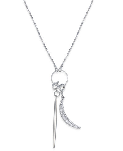 INC International Concepts Silver-Tone Long Charm Pendant Necklace, Only at Macy's