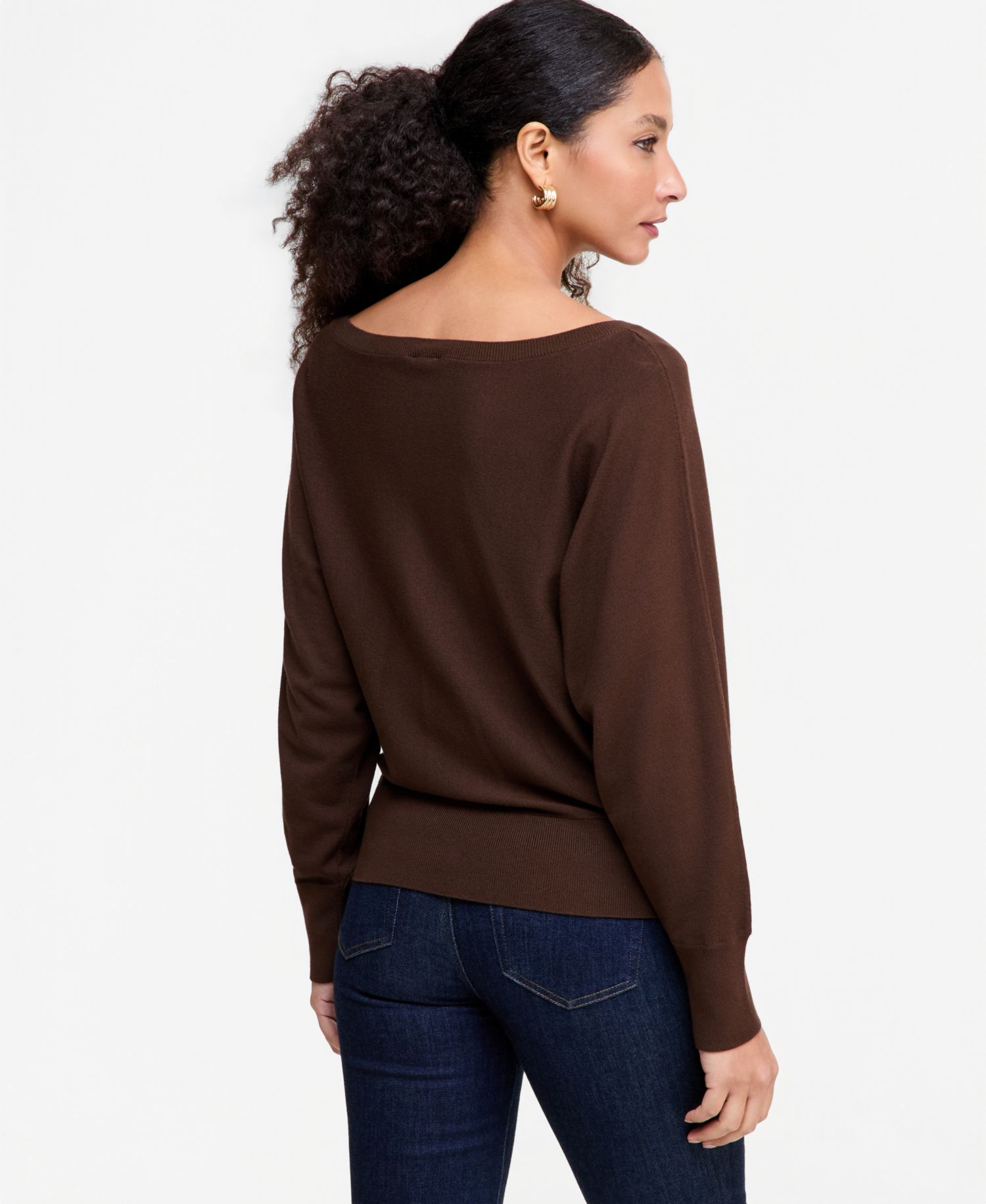 Women's Boat Neck Long-Sleeve Sweater