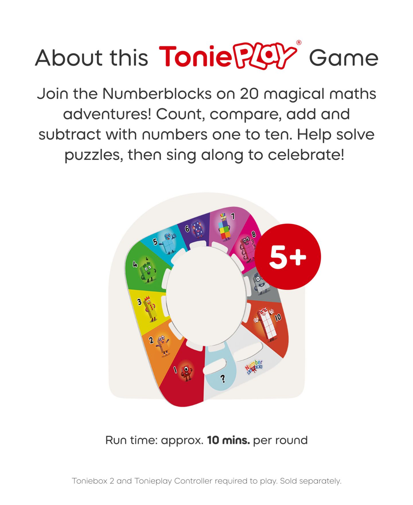 Детская игрушка Tonies Tonieplay Numberblocks Learning Adventures Counting and Number Recognition Game, Ages 3+ — фото 6