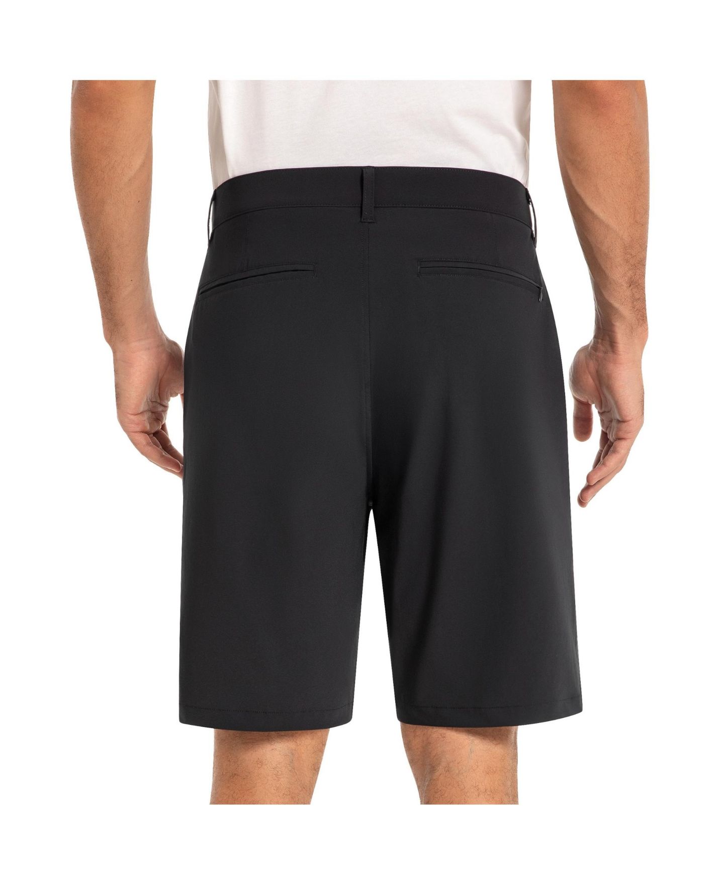 Мужские шорты Alpine Swiss Golf Dress Shorts 8.5” Inseam Casual Chino Shorts Flex Waist, цвет: Чёрный — фото 6
