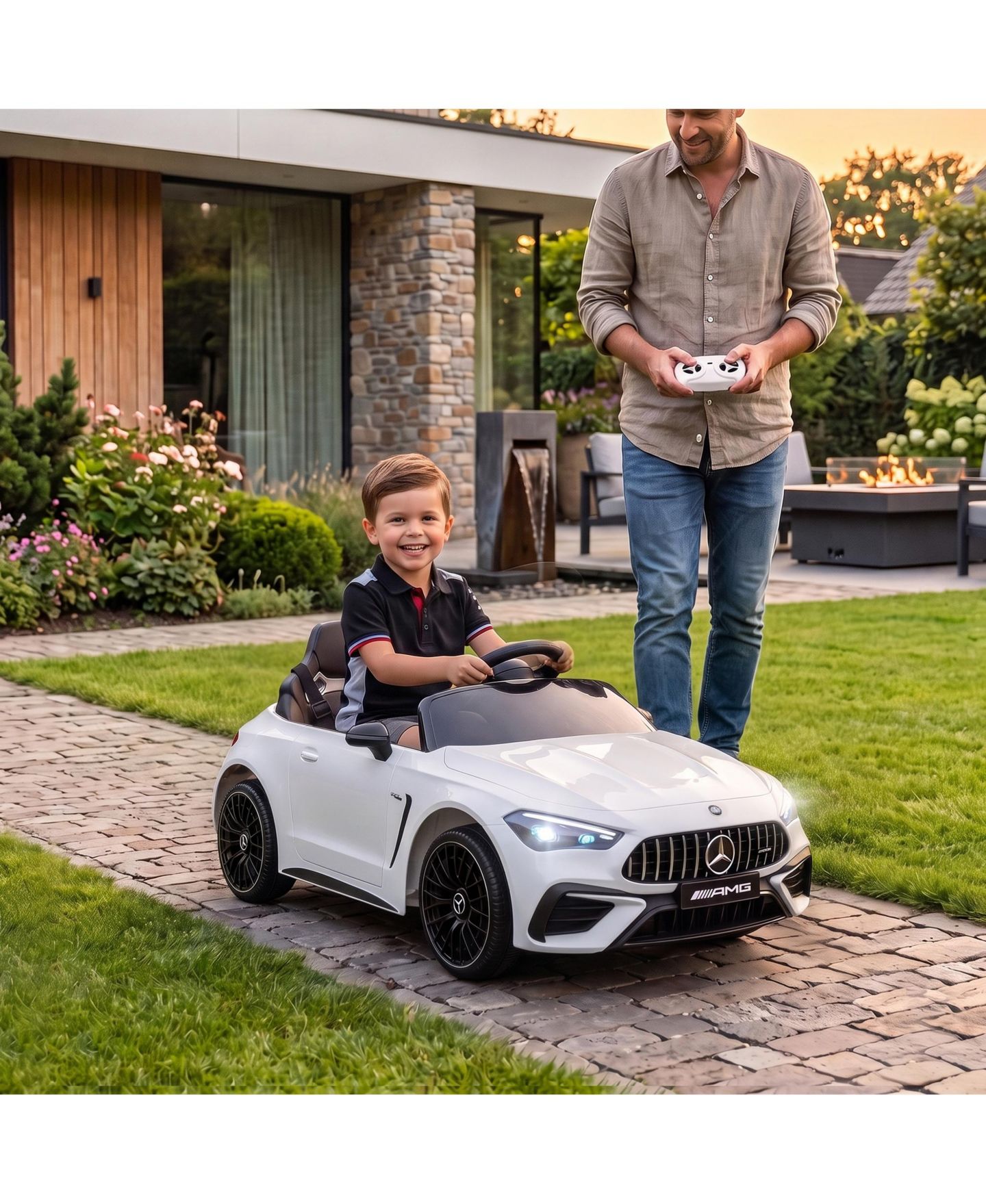 Детская игрушка Qaba Mercedes Amg Cle 53 39" L Electric Ride-On Car with Remote Control, 1 Seat, Ages 3+, цвет: Белый — фото 3