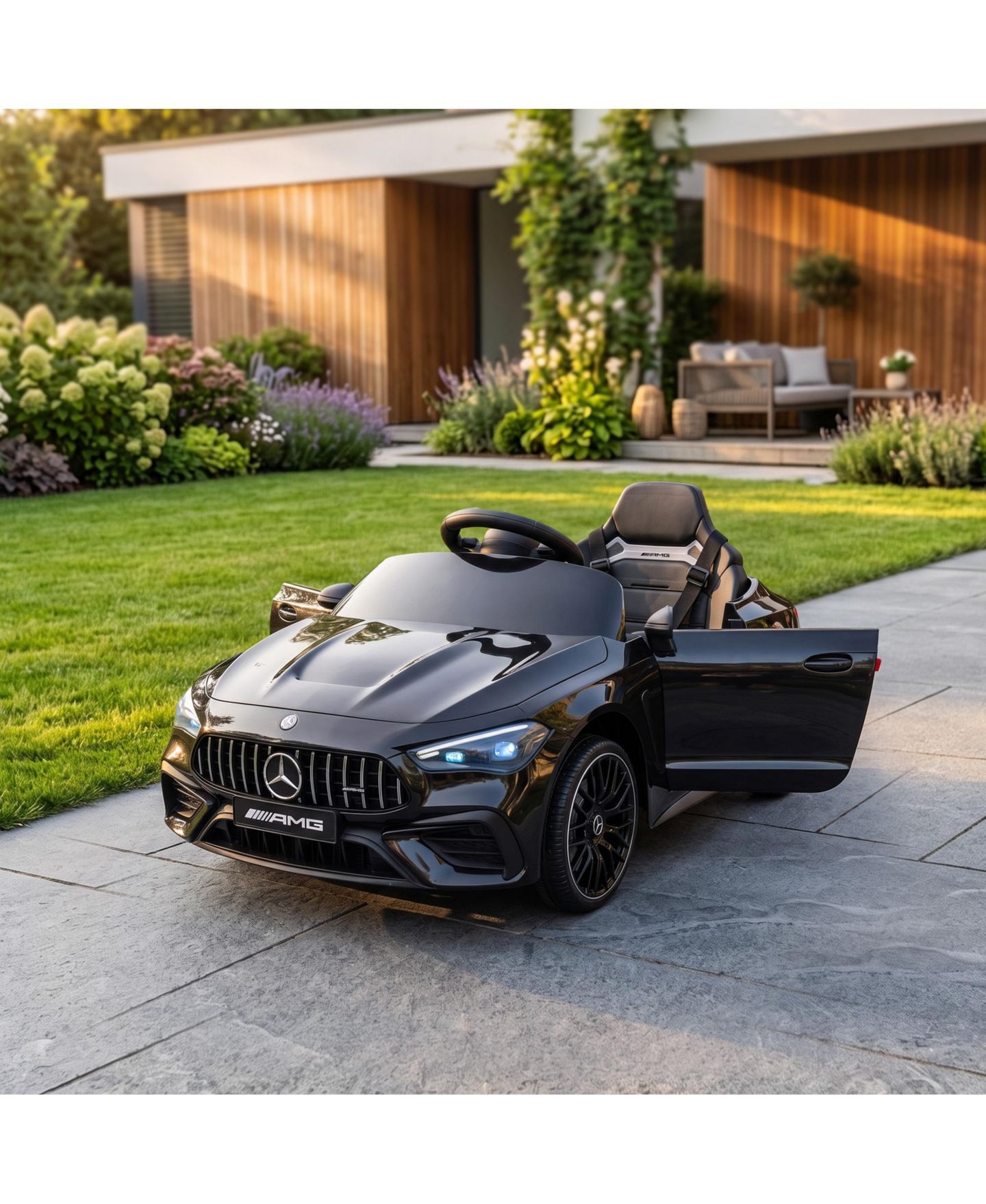 Детская игрушка Qaba Licensed Mercedes Amg Cle 53 Electric Car for Kids with Remote, цвет: Чёрный — фото 8